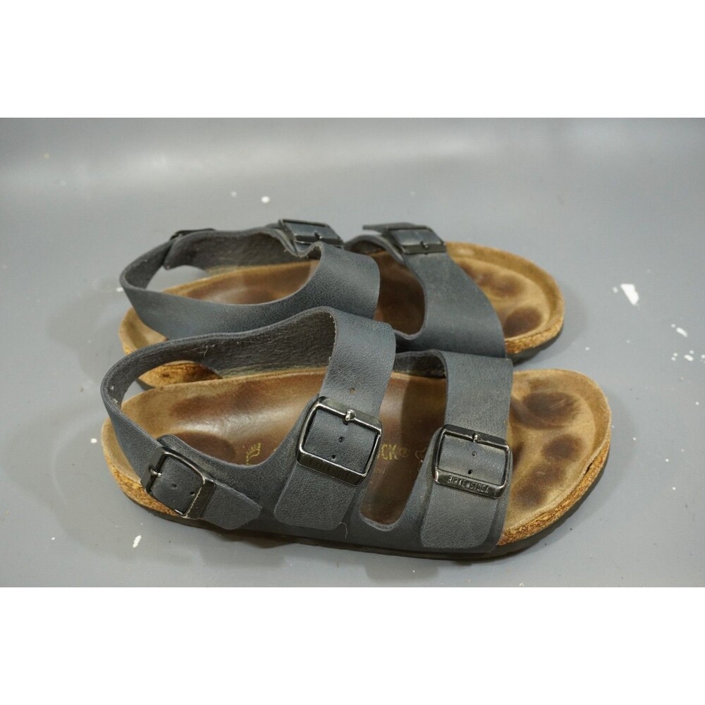 Birkenstock Milano Navy Blue Sandals Size 39 US Womens 8 Mens 6 Leather Comfort